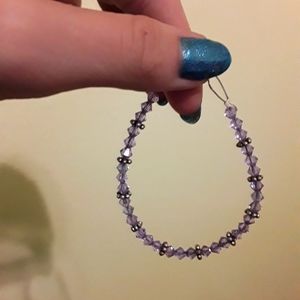 Purple Crystal Bead Bracelet